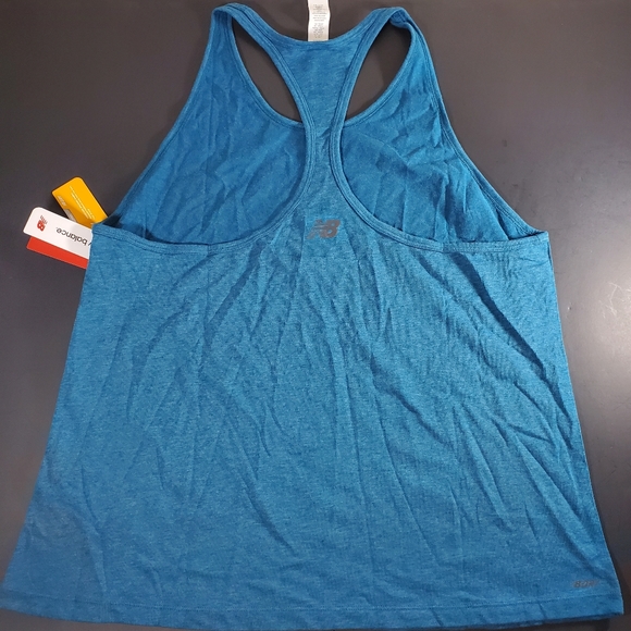New Balance Women's XL Heather Tech Racerback Teal Blue Tank Top NWT - Picture 8 of 8